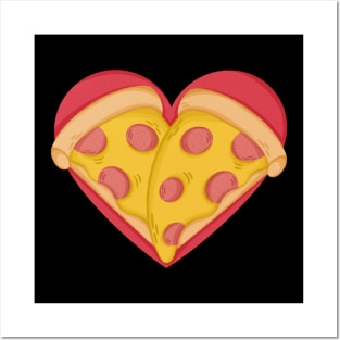 Valentines Pizza Heart Posters and Art